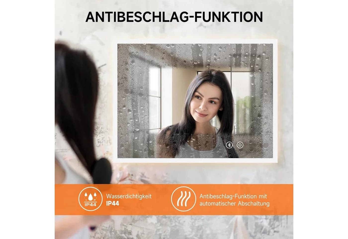 Dripex Badspiegel LED mit 3 Lichtfarben und Beschlagfrei-Funktion - Bild 3