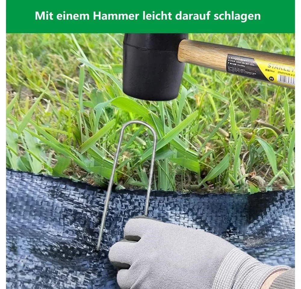 OUNUO Verzinkte Bodenanker 100-St. Rostfrei Stahl 15 cm - Bild 5