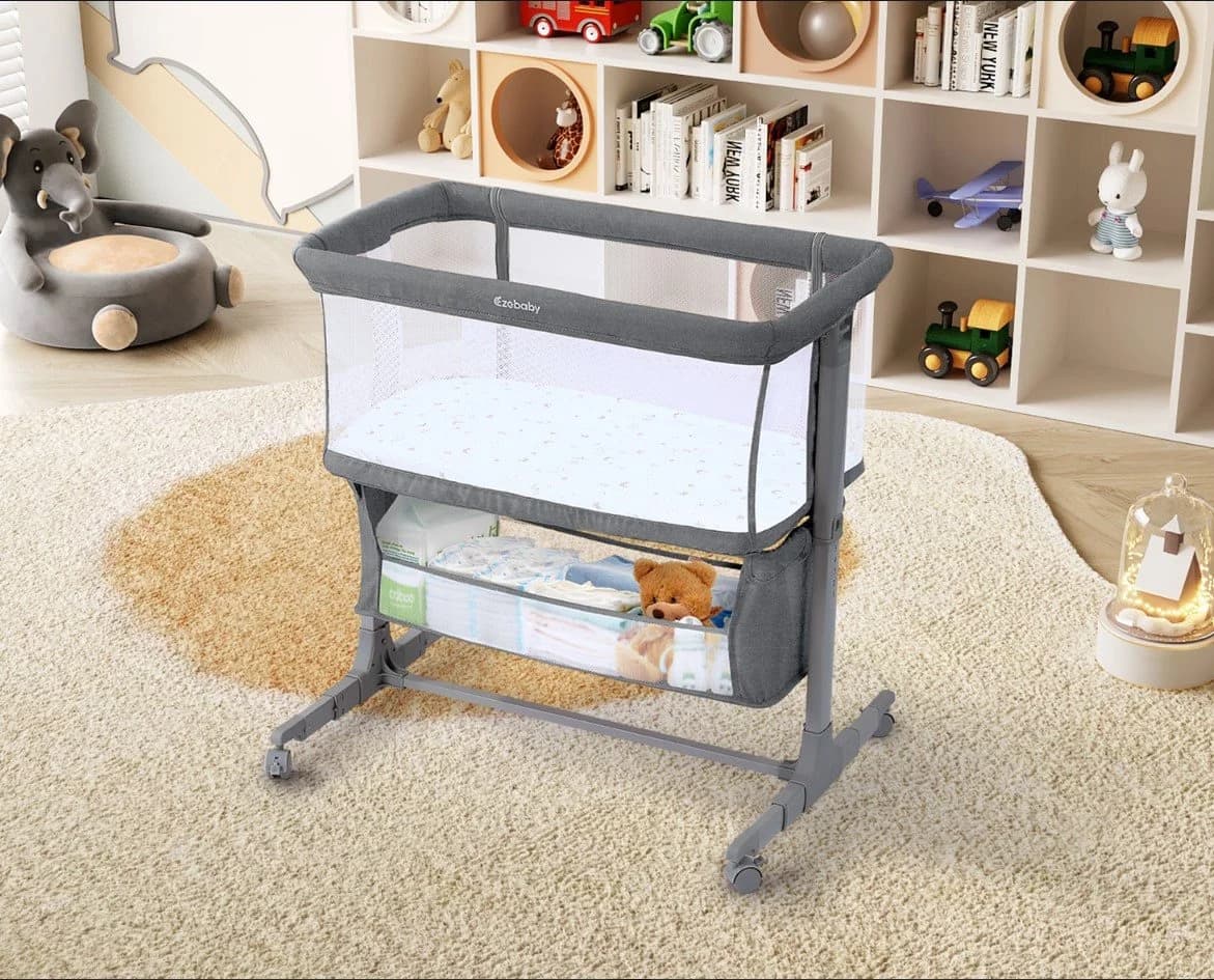 Ezebaby Beistellbett Baby Bassinet für Neugeborene Tragbarer Bett Zustellbett - Bild 5