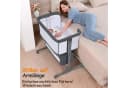 Modernes Beistellbett in Dunkelgrau und Hellgrau Bild 3