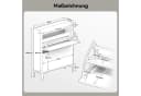 OUNUO Schuhschrank mit Schubladen und Metallfüßen Weiß Bild 1