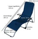 TPFGarden Gartenliege Athen Blau Kippbar Faltbar Bild 1