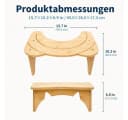 GarveeMore Bambus-Toilettenhocker 18 cm Ergonomisch Rutschfest Bild 3