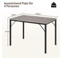GarveeMore Esstisch Grau Modernes Holz-Metall Design Bild 3