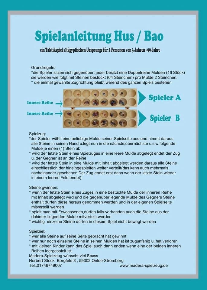 Madera Spielzeuge HUS/Bao Strategiespiel 80 Glassteine - Bild 5
