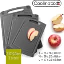 Coolinato Schneidebrett 3er Set Grau mit Saftrille Bild 5