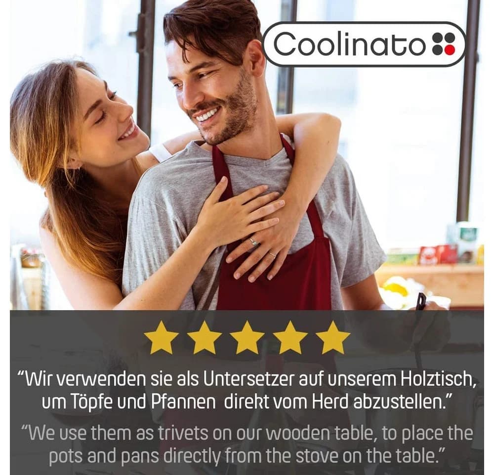 Coolinato Topflappen Set 2tlg. Silikon Multifunktion