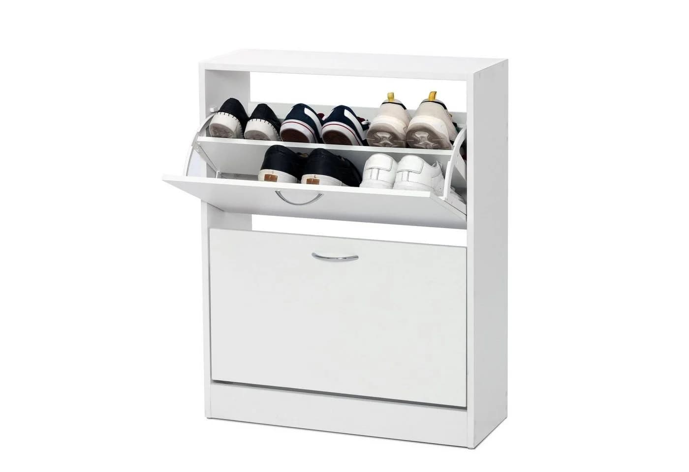 Mondeer Schuhschrank Schuhkommode 2 Schubladen Weiß - Bild 3
