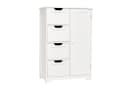 Mondeer Badezimmerschrank 4 Schubladen Weiß Bild 2