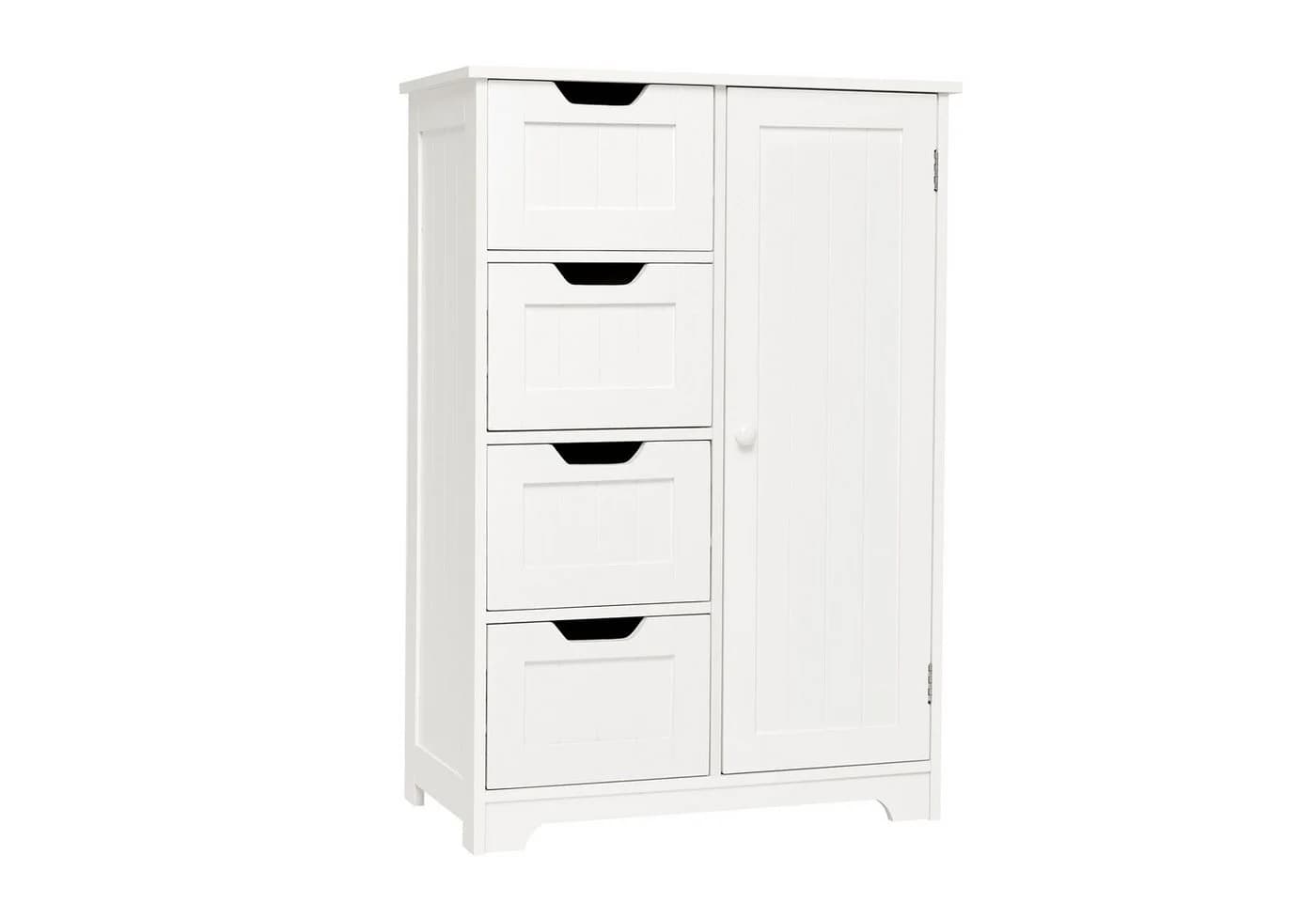 Mondeer Badezimmerschrank 4 Schubladen Weiß - Bild 2