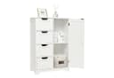 Mondeer Badezimmerschrank 4 Schubladen Weiß Bild 3
