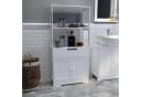 Mondeer Badezimmerschrank Badschrank Aufbewahrungsschrank 60 x 30 x 121cm Weiß Bild 1