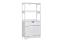 Mondeer Badezimmerschrank Badschrank Aufbewahrungsschrank 60 x 30 x 121cm Weiß Bild 2