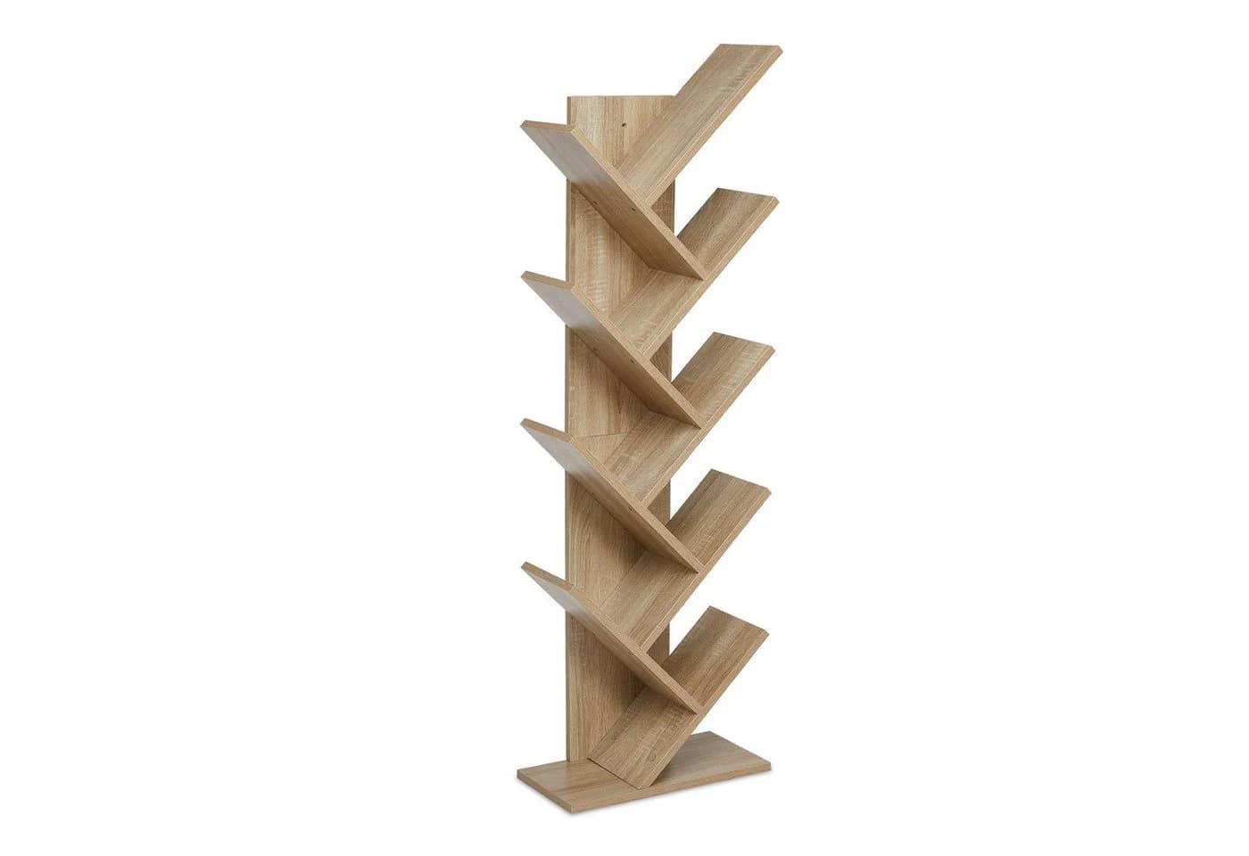 Mondeer Bücherregal in Baumform aus Holz Bücherschrank, Würfelregal exquisites 9-lagiges, einfaches Design und Platzsparen - Bild 2