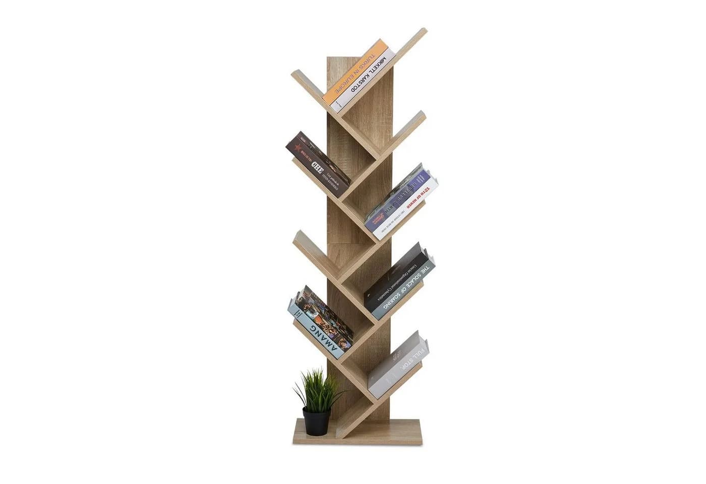 Mondeer Bücherregal in Baumform aus Holz Bücherschrank, Würfelregal exquisites 9-lagiges, einfaches Design und Platzsparen - Bild 3