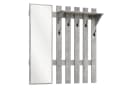 Mondeer Garderobenpaneel Garderobe mit Spiegel Wandhalter mit 5 Häkchen 100 x 106 x 22 cm Bild 2