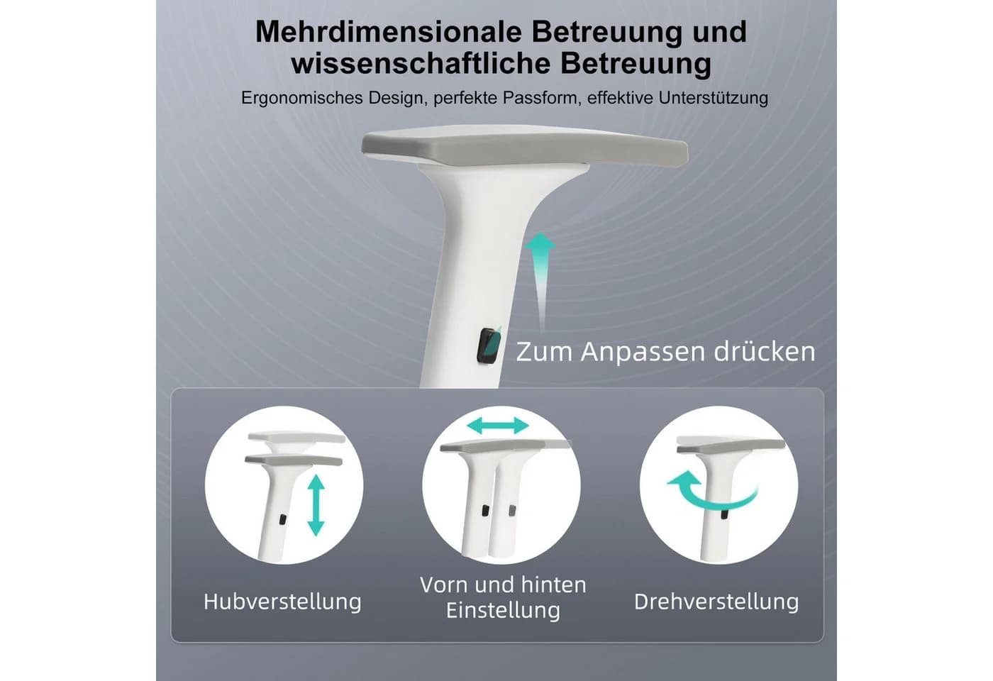 FOXSPORT Bürostuhl Ergonomisch Schwarz Wippfunktion 30° 150 kg - Bild 4