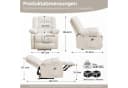 Bonzy Home Massagesessel Relaxsessel Beige mit Massage und Wärmefunktion Bild 1