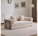 Leawin 4-in-1 Schlafsofa Cord Beige faltbar Bild 2