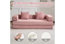 Leawin 4-in-1 Schlafsofa Rosa Cord mit Bettfunktion Bild 1