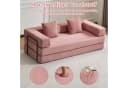 Leawin 4-in-1 Schlafsofa Rosa Cord mit Bettfunktion Bild 3