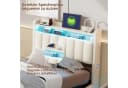 Simurq Polsterbett 90x200 mit Stauraum, LED & USB Bild 4