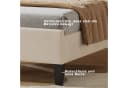 Simurq Einzelbett 90x200 cm Samt Blütenblatt Design Beige Bild 5