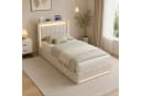 Simurq Polsterbett Beige mit Stauraum, LED & USB Bild 1