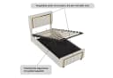 Simurq Stauraumbett Polsterbett 90x200 Beige Samtoptik mit Bettkasten Bild 4