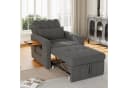 Simurq Relaxsessel Grau Chenille mit Rollen & Ablage Bild 2