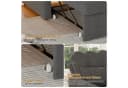 Simurq Relaxsessel Grau Chenille mit Rollen & Ablage Bild 5