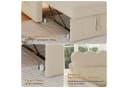 Simurq Relaxsessel Klappbar Chenille Beige mit Tischchen & Rollen Bild 4
