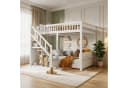 Simurq Hochbett Kinder-Loftbett 90x200 cm mit Stauraumtreppe und Stern-Muster Bild 1