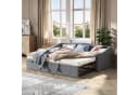 Simurq Polsterbett Polster-Schlafsofa 90/180x200 Samt Grau Bild 2