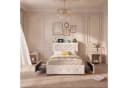 Simurq Polsterbett Beige mit LED, USB & 2 Schubladen Bild 4