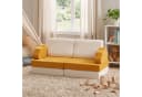 Jiexi Modulares Kindersofa Gelb Cord Schaumstoff Bild 2