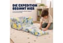 Jiexi Klappbares Kindersofa mit Dino-Leuchteffekt und Lammvlies-Bezug Bild 1
