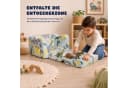 Jiexi Klappbares Kindersofa mit Dino-Leuchteffekt und Lammvlies-Bezug Bild 3