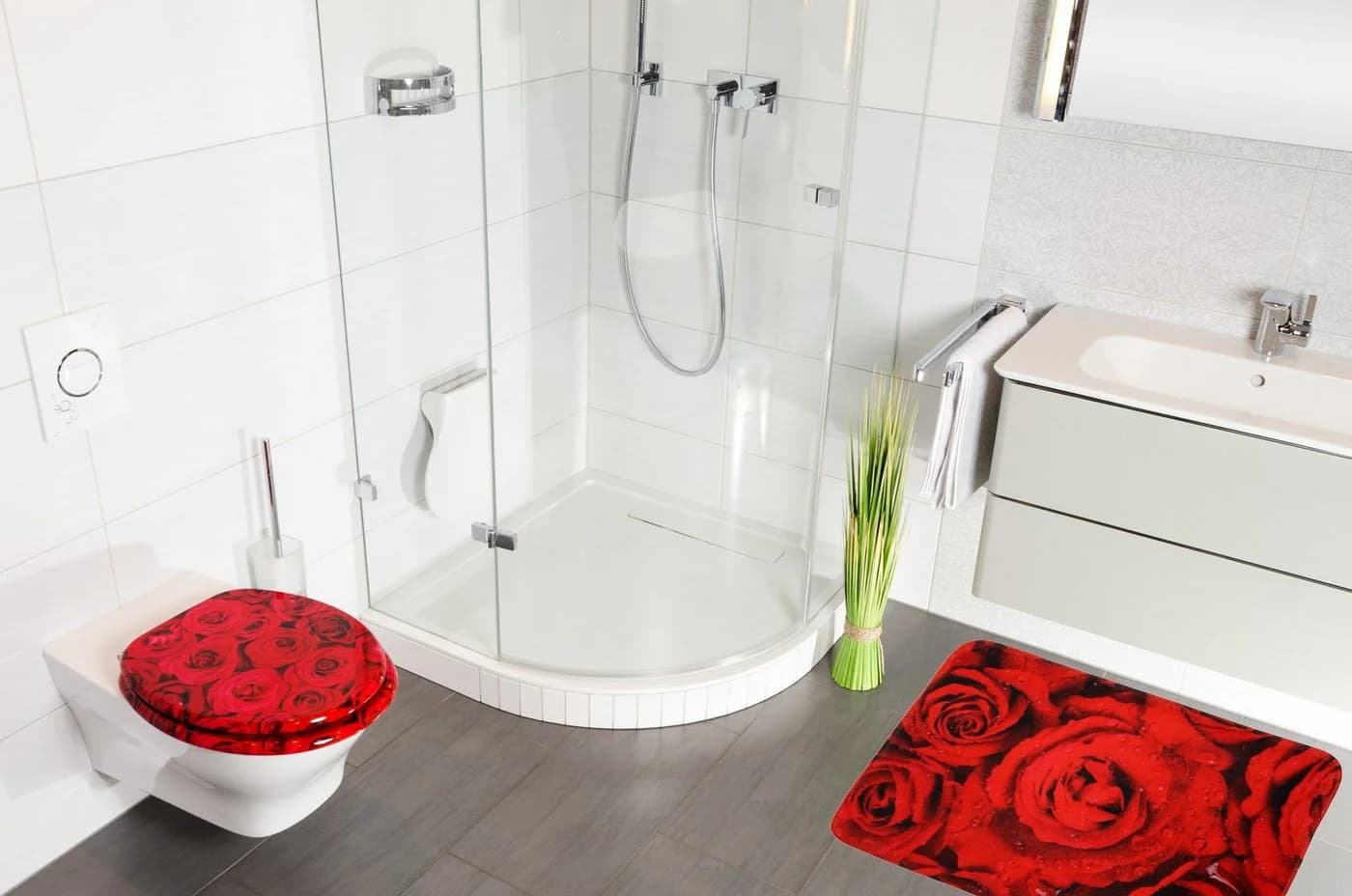 Sanilo Badematte Rosen 50 x 80 cm Rutschfest Polyester - Bild 3