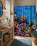 Sanilo Duschvorhang Ocean 180 x 200 cm Blau 100% Wasserdicht Bild 3