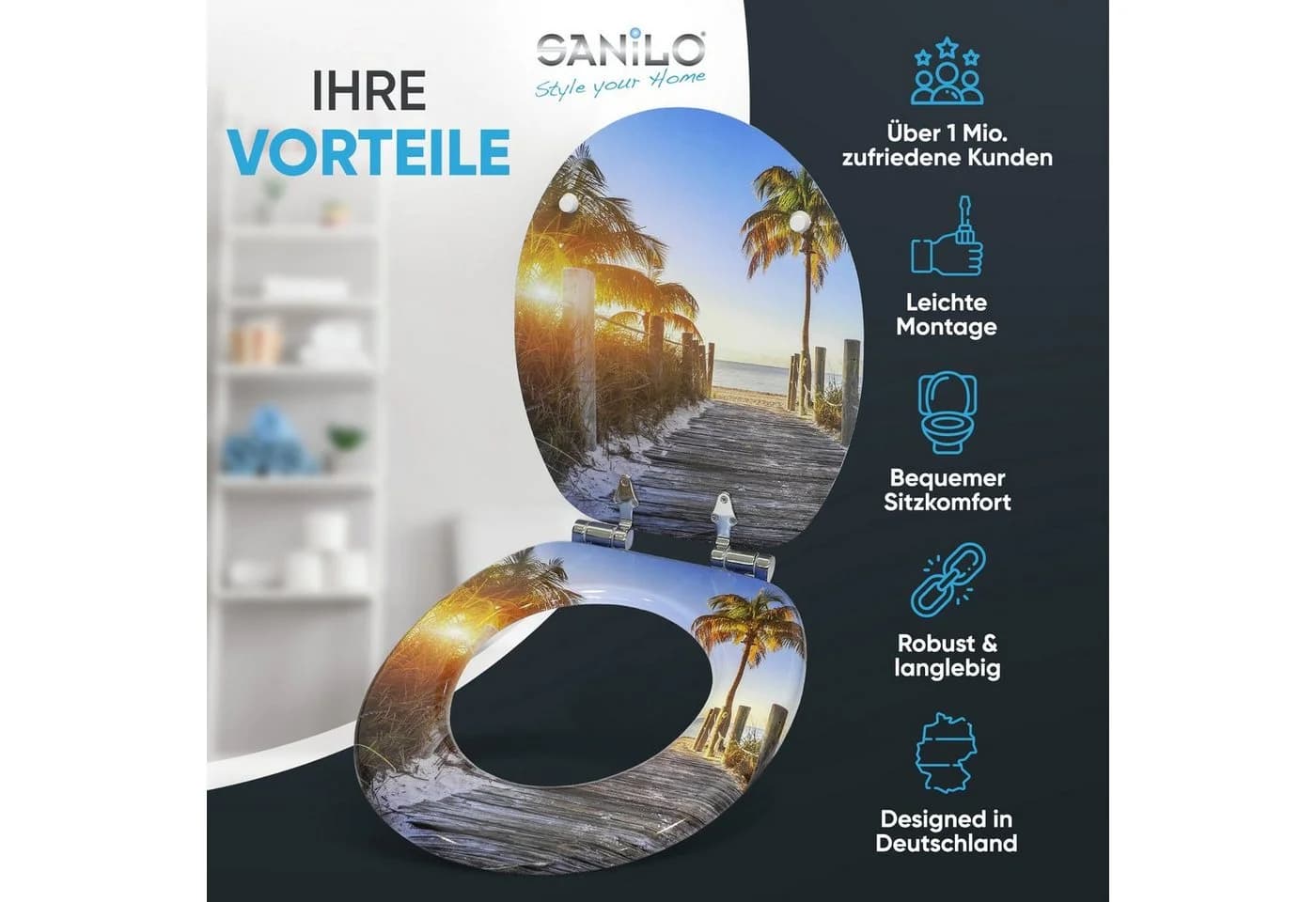 Sanilo WC-Sitz Fort Lauderdale mit Absenkautomatik
