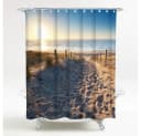 Sanilo Duschvorhang Düne 180 x 200 cm Beige 100% Wasserdicht Bild 1