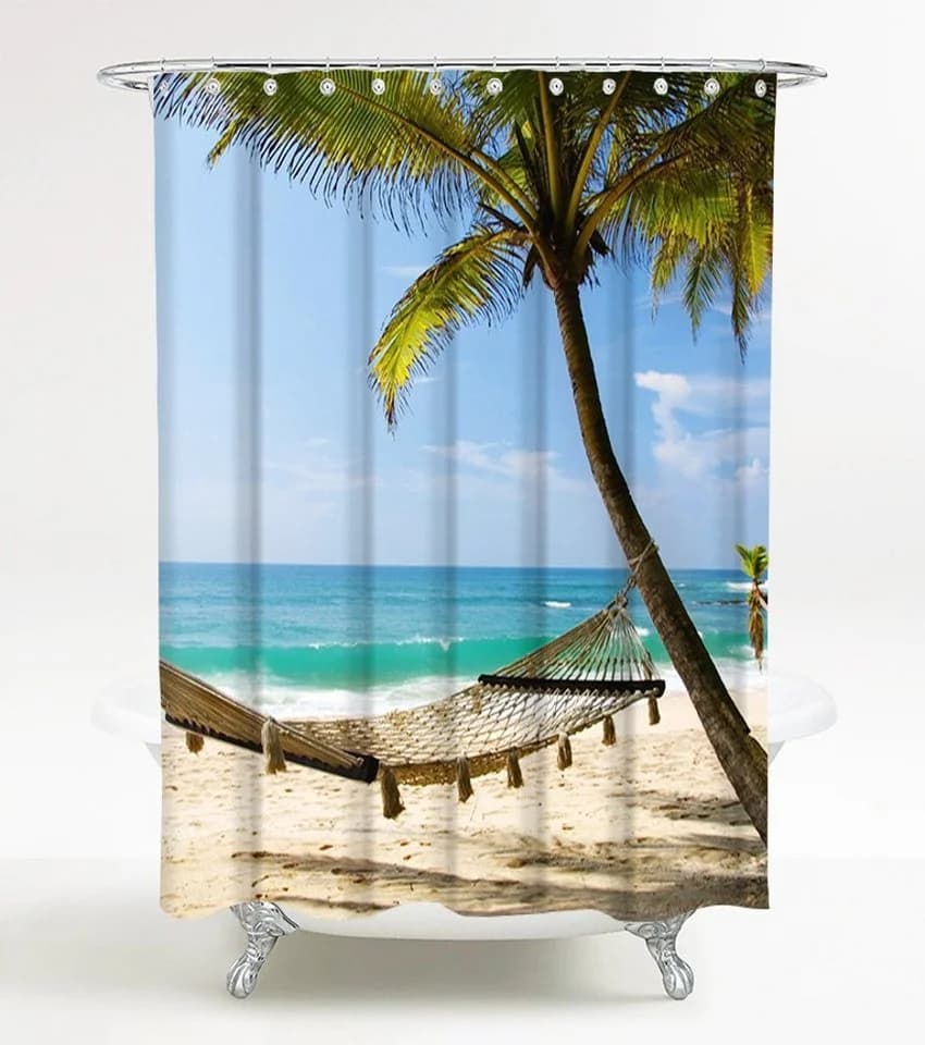 Sanilo Duschvorhang Holiday 180 x 200 cm Beige 100% Wasserdicht - Bild 2