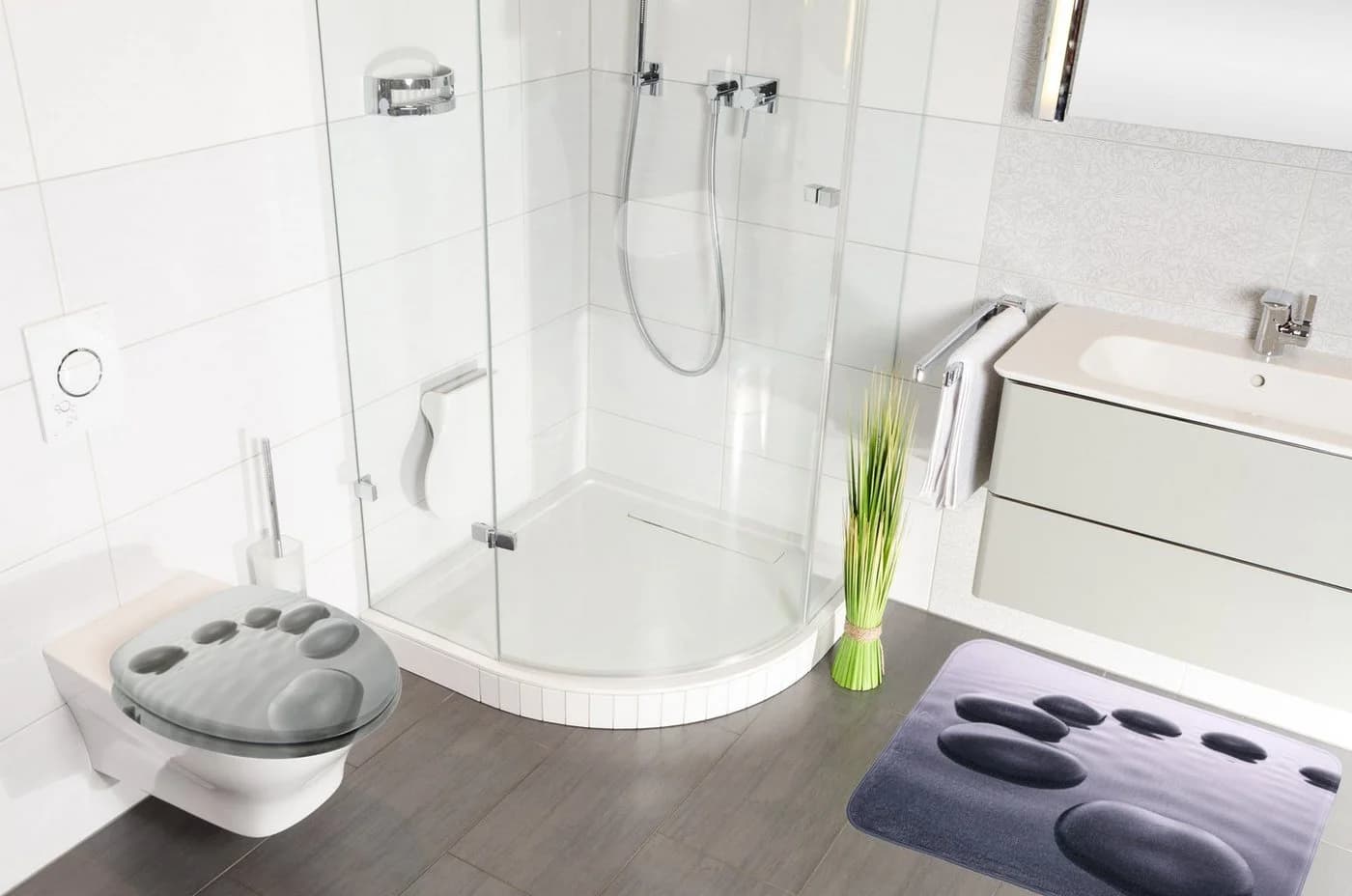 Sanilo Badematte Black Stones Rutschhemmend Polyester Modern 50x80cm oder 70x110cm - Bild 3