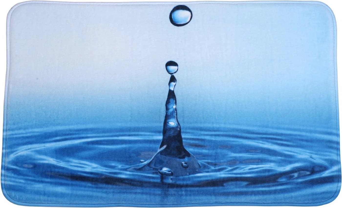 Sanilo Badematte Tropfen 50 x 80 cm Blau Polyester - Bild 2