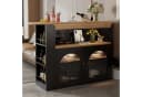 Ulife Bartisch ausziehbar 360° drehbar mit LED Beleuchtung, viel Stauraum, 138-193 cm×39×105cm Bild 3