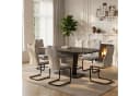 Jiexi Essgruppe Ausziehbar 120-160cm Säulentisch & Freischwinger Stühle Grau Bild 2