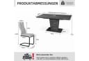 Jiexi Essgruppe Ausziehbar 120-160cm Säulentisch & Freischwinger Stühle Grau Bild 3