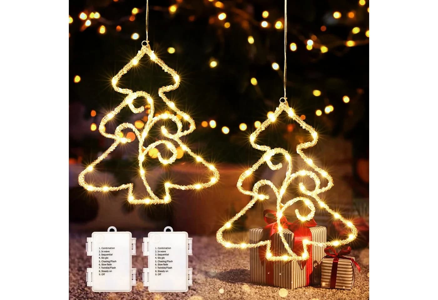 Elegear LED-Lichterkette Lichtervorhang Warmweiß 140-flammig - Bild 2