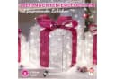 Elegear Weihnachtsfigur 3er Set LED Geschenkbox Rosa Bild 1